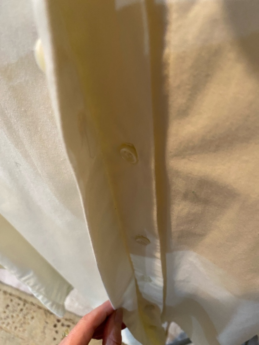 Karen Kane 100% Cotton Cream Button-Down Blouse USA Made - Picture 2 of 5